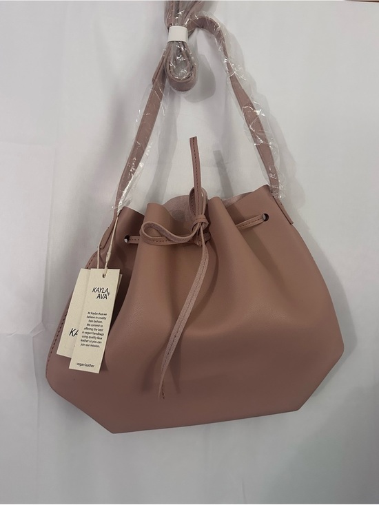 kayla & ava Handbags - Kayla + Ava Vegan Leather bow tie bucket bag